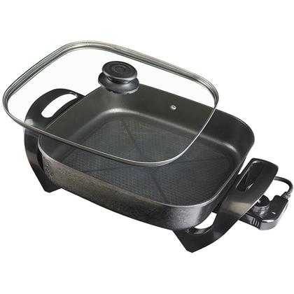 Imagem de Panela Multifuncional Elétrica Quadrada 30cm Grill Antiaderente Portátil Mangiare Agratto Apeq01i