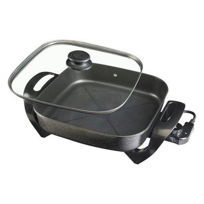 Imagem de Panela Multifuncional Elétrica Quadrada 30cm Grill Antiaderente Portátil Mangiare Agratto Apeq01i