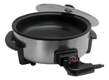 Imagem de Panela Multifuncional Elétrica Redonda 30cm Grill Antiaderente Portátil Mangiare Agratto Aper01i
