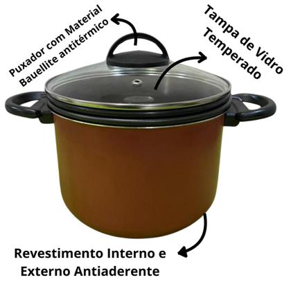Imagem de Panela Multiuso Pipoqueira Cozinha A Vapor Antiaderente 3 Cuscuz 4 Em 1 RL de  4L