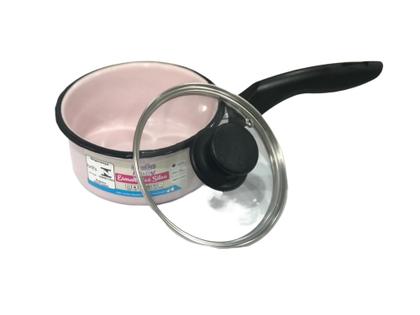Imagem de Panela Papeiro Bico e tampa de vidro Linha Baby Esmaltado N14