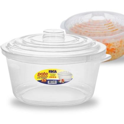 Imagem de Panela para Microondas 2,5L  Faz Arroz, Legumes e Mais  BPA Free