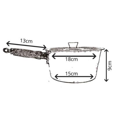 Imagem de Panela Pequena Caçarola Alumínio Grosso Individual 18cm