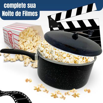 Imagem de Panela Pipoqueira Alumínio Grande 22 Cm Pipoca Doce Salgada