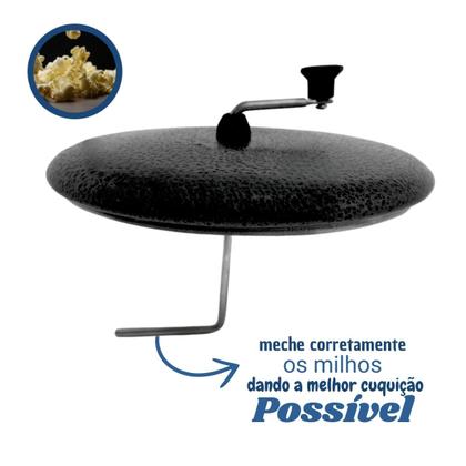 Imagem de Panela Pipoqueira Alumínio Grande 22 Cm Pipoca Doce Salgada
