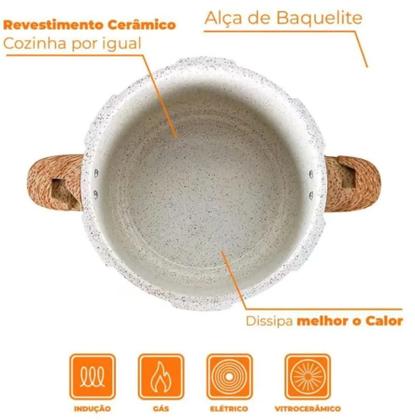 Imagem de Panela Pressão 2 alças com Indução Vanilla 5,4L Brinox