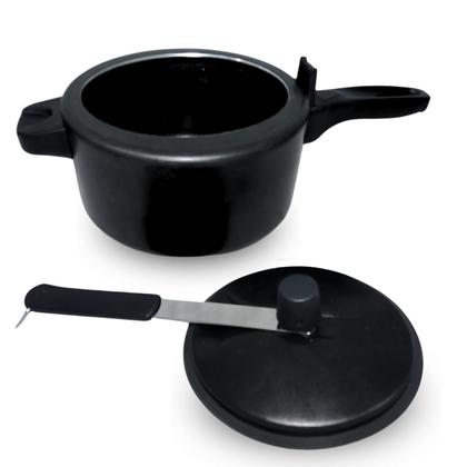 Imagem de Panela Pressão 2,5 Litros Antiaderente Teflon Preto Resistente
