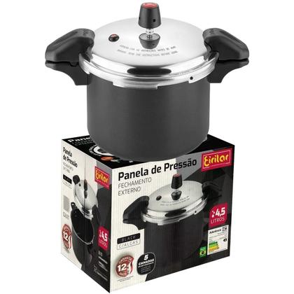 Imagem de Panela Pressão Antiaderente 4,5 Litros Black Alça Eirilar