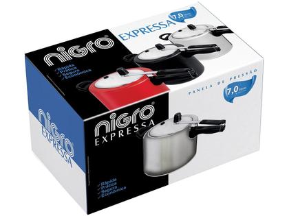 Imagem de Panela Pressao Nigro Expressa 7L Polida Fechamento Interno