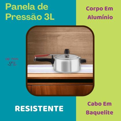 Imagem de Panela Pressão Pro Fechamento Interno 3 Litros Top Chef  Pequenas Porções