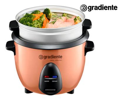 Imagem de Panela Risoteira Gradiente Multiuso Com Vaporeira Allday Cor Cobre PGPM172 Frequência 60Hz