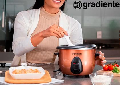Imagem de Panela Risoteira Gradiente Multiuso Com Vaporeira Allday Cor Cobre PGPM172 Frequência 60Hz