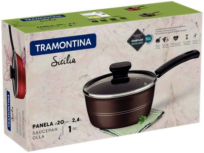 Imagem de Panela Tramontina Sicília Antiaderente Starflon Excellent Avelã 20CM