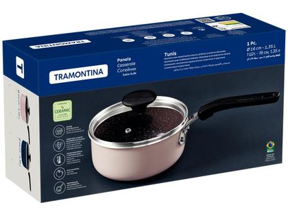 Imagem de Panela Tramontina Tunis Em Alumínio Cerâmica Azul Mediterrâneo 16 Cm 1,35 L Tramontina