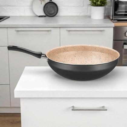 Imagem de Panela Wok Antiaderente Cristal Decor Preta N28 4,3L MTA