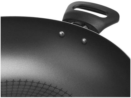 Imagem de Panela Wok Antiaderente Tramontina com Tampa 28 Cm Grafite