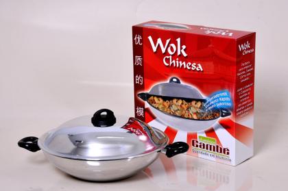 Imagem de Panela wok chinesa com revestimento antiaderente interno (7010)