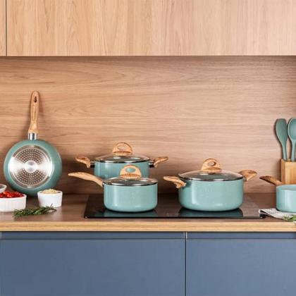 Imagem de Panela Wok Frigideira Funda Antiaderente 28cm Indução Com Tampa Avulsa Botanika Brinox