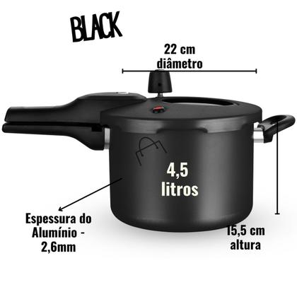 Imagem de Panelas Conjunto Safira preto bege 5 peças + fechamento externo- 85008495