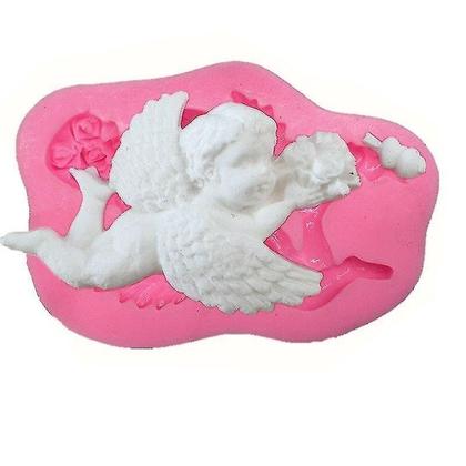 Imagem de Panelas de bolo moldam o novo amor deus cupido estilo molde de gesso desenho animado forma de anjo molde de decoração de bolo 1pc