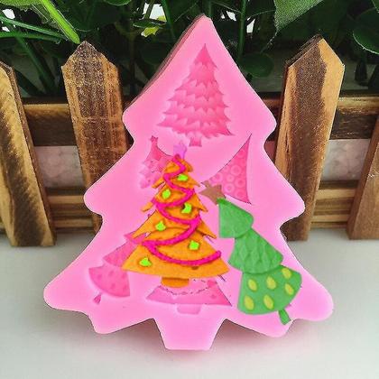 Imagem de Panelas de bolo moldam o novo molde de cola de gota em forma de árvore de natal 2pcs