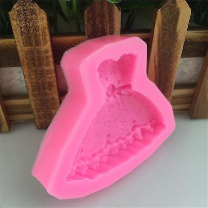 Imagem de Panelas de bolo moldam o novo molde de forma de vestido de noiva 2pcs