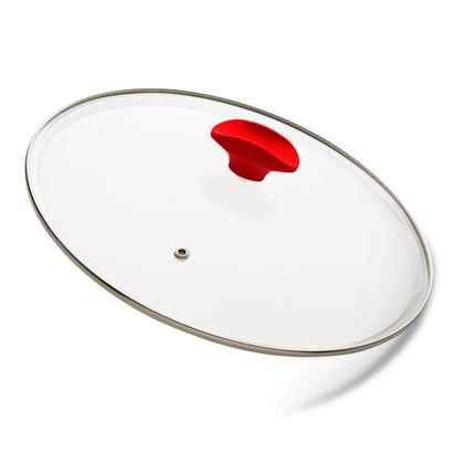 Imagem de Panelas Ichef Home Sauté Grand e Family Size com Tampa de Vidro 24Cm Vermelha