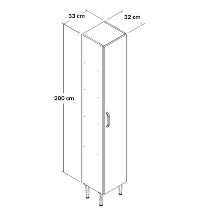 Imagem de Paneleiro 1 Porta 4 Prateleiras Co6101 Ipê - Decibal