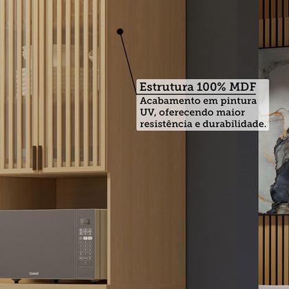 Imagem de Paneleiro 100% Mdf 4 Portas 70cm Aura Luciane Móveis Carvalho