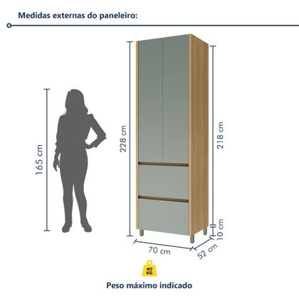 Imagem de Paneleiro 2 Portas 2 Gavetas 70Cm 100% Mdf Rainha