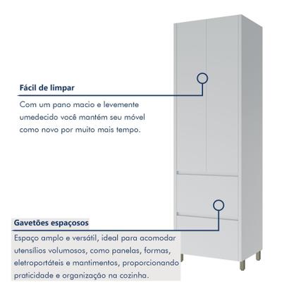 Imagem de Paneleiro 2 Portas 2 Gavetas 70Cm 100% Mdf Rainha