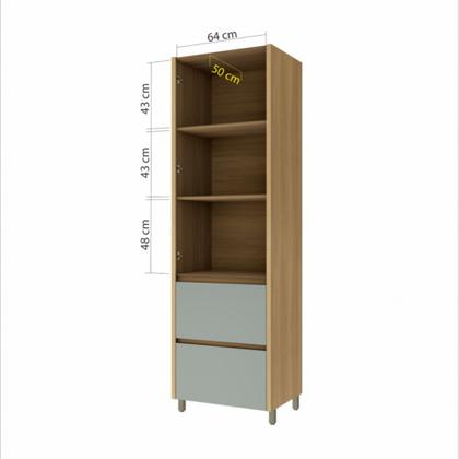Imagem de Paneleiro 2 Portas 2 Gavetas Rainha 70cm 100 Mdf - Nesher