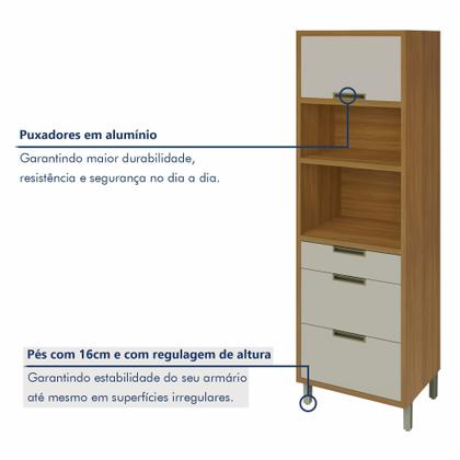 Imagem de Paneleiro 2 Portas 3 Gavetas Imperatriz 100% Mdf