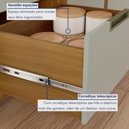 Imagem de Paneleiro 2 Portas 3 Gavetas Imperatriz 100% Mdf