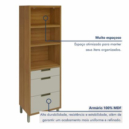 Imagem de Paneleiro 2 Portas 3 Gavetas Imperatriz 100% Mdf