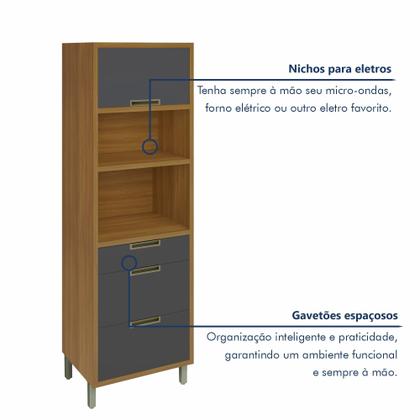 Imagem de Paneleiro 2 Portas 3 Gavetas Imperatriz 100% Mdf