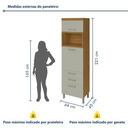 Imagem de Paneleiro 2 Portas 3 Gavetas Princesa  100% Mdf