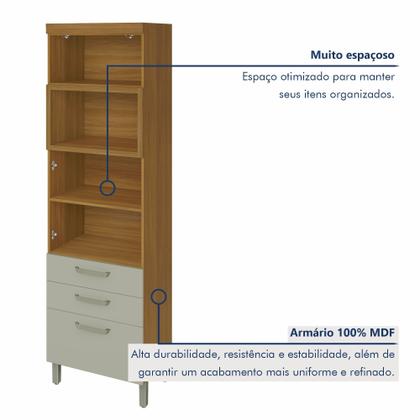 Imagem de Paneleiro 2 Portas 3 Gavetas Princesa  100% Mdf