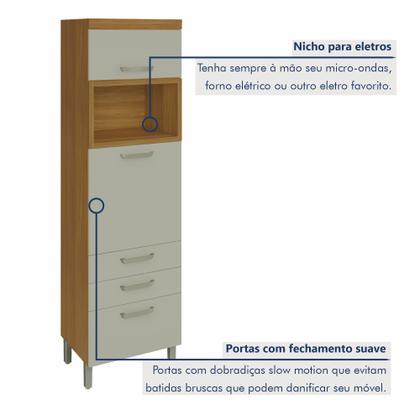 Imagem de Paneleiro 2 Portas 3 Gavetas Princesa  100% Mdf