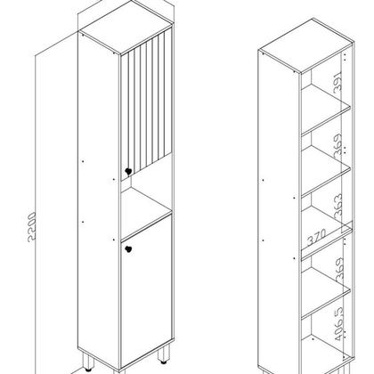 Imagem de Paneleiro 2 Portas 40x21,5,5x30 Cm