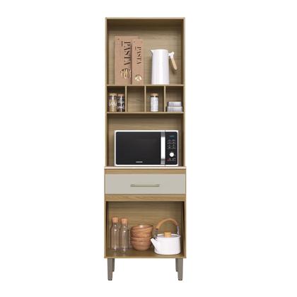 Imagem de Paneleiro 3 Portas 1 Gaveta com Vidro Co4211 Ipê/Cristalo/Petra - Decibal