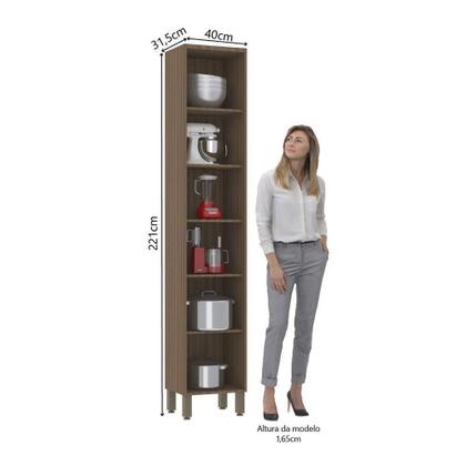 Imagem de Paneleiro 40cm 2 Portas Raso Aspen Com Cinza