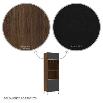 Imagem de Paneleiro 70 cm Duplo com 2 Nichos para Forno Microondas 3 Portas JadeLuciane Móveis