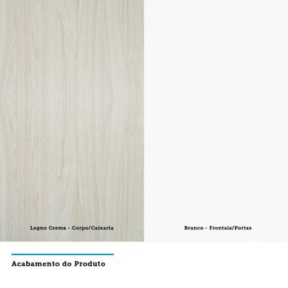 Imagem de Paneleiro 70 Cm Duplo Nicho Agatha Legno Crema C/ Branco Pet