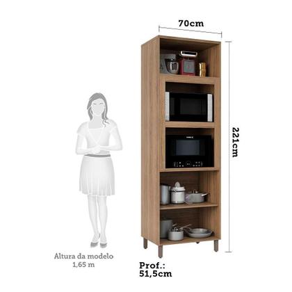Imagem de Paneleiro 70 Cm Duplo Nicho De Abrir Basculante 1 Prateleira