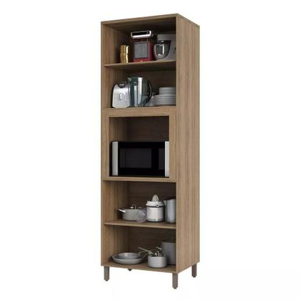 Imagem de Paneleiro 70 cm Nicho para Microondas 4 Portas de abrir 2 Prateleiras Mel Luciane Móveis