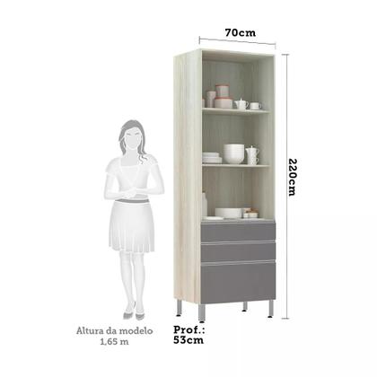 Imagem de Paneleiro 70cm 2 Portas 2 Gavetas 1 Gavetão Lis Luciane Móveis