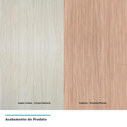 Imagem de Paneleiro 70Cm Duplo 2 Portas Luci Legno Crema Com Cumaru