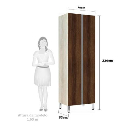 Imagem de Paneleiro 70Cm Duplo Lis Legno Crema Com Nogueira Dourado