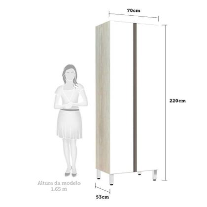 Imagem de Paneleiro 70Cm Duplo Luci Legno Crema Com Branco Polar